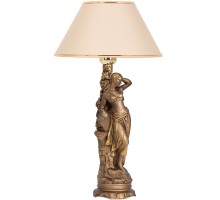 Настольная лампа Девушка с кувшином с абажуром №38 Крем