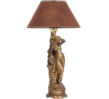 Настольная лампа Девушка с кувшином с абажуром №38 Шоколад