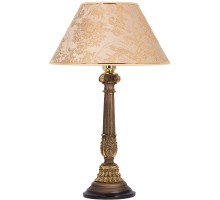 Настольная лампа Испанская Колонна Бронза с абажуром №38 Антиквайт