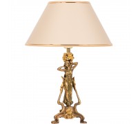 Настольная лампа Флора Бронза с абажуром №38 Крем