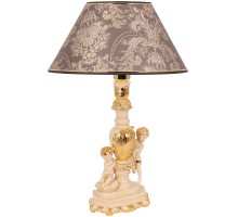 Настольная лампа Путти Айвори с абажуром №38 Голдбраун