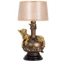 Настольная лампа Агнесса с абажуром Тюссо Игуана Беж