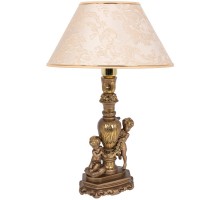 Настольная лампа Путти Бронза с абажуром Каледония Айвори