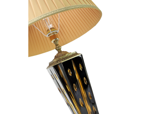 купить Лампа настольная интерьерная на бронзовом основании с тканевым абажуром OB-223-AG