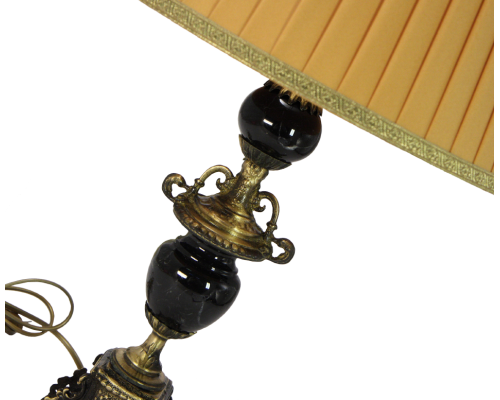 купить Лампа настольная интерьерная на бронзовом основании с тканевым абажуром
