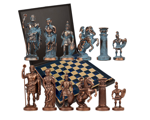купить Шахматы эксклюзивные Греко-романский период MP-S-3-B-28-BLU