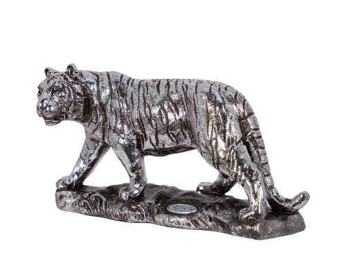 заказать Крадущийся тигр (скульптура) айс античное серебро
