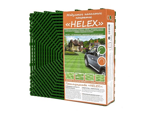 получить Модульное покрытие Helex 6шт/уп, зеленый