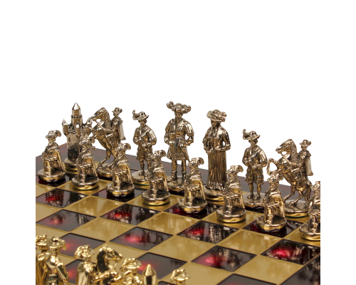 купить Шахматы бронзовые Рыцари Средневековья MP-S-12-44-RED