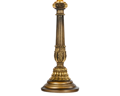 приобрести Настольная лампа колонна испанская бронза маргарита лаванда