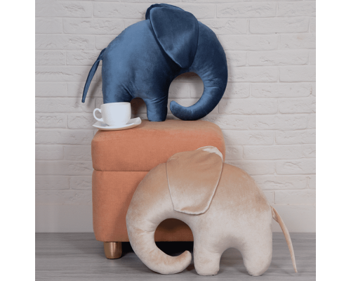 приобрести Подушка декоративная слон светло-голубой