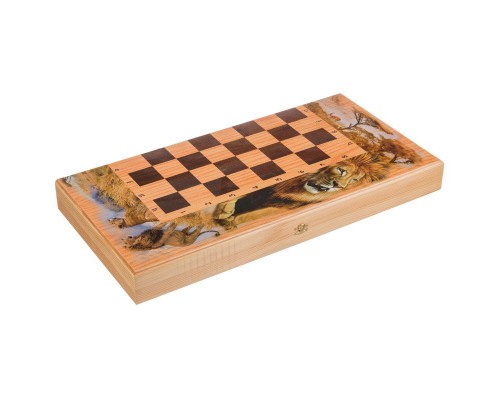 заказать Набор игр шахматы нарды, шашки с доской сафари sa-sh-021