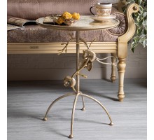 Декоративный столик орхидея фиори айвори мраморное золото