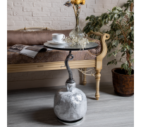 Декоративный столик серебряный гранат