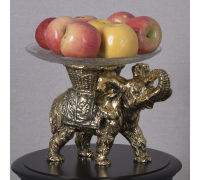 Фруктовница-конфетница слон Джайпурарт бронза