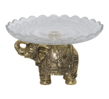 Фруктовница-конфетница слон индийский - 5 бронза