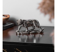 Крадущийся тигр (скульптура) айс античное серебро