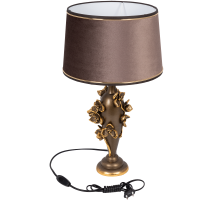 Настольная лампа орхидея лира бронза тюссо кофе