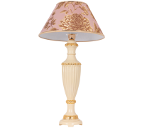 Настольная лампа ваза ребристая айвори маргарита персик