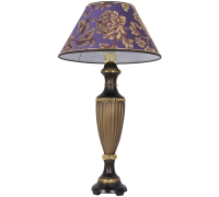 Настольная лампа ваза ребристая бронза маргарита фиолет