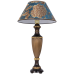 заказать Настольная лампа ваза ребристая бронза маргарита голубая лагуна