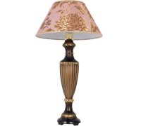 Настольная лампа ваза ребристая бронза маргарита персик