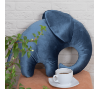 Подушка декоративная слон светло-голубой