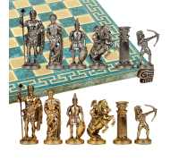 Шахматы с фигурами из бронзы Античные войны MP-S-15-28-MTIR