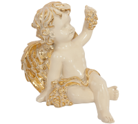 Статуэтка ангел с виноградом айвори