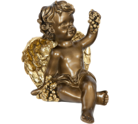 Статуэтка ангел с виноградом бронза