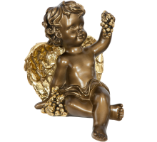 Статуэтка ангел с виноградом бронза