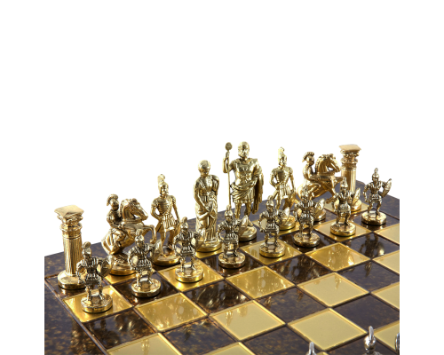 купить Шахматы подарочные металлические Греко-романский период MP-S-11-44-BRO