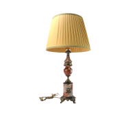Лампа настольная интерьерная на бронзовом основании с тканевым абажуром OB-240-BR-M