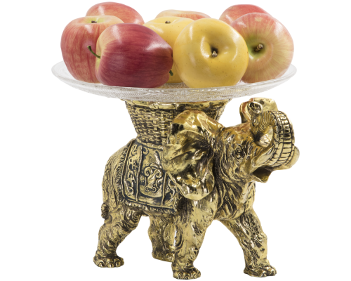 купить Фруктовница-конфетница слон Джайпурарт бронза