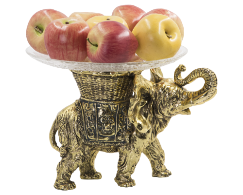 купить Фруктовница-конфетница слон Джайпурарт бронза