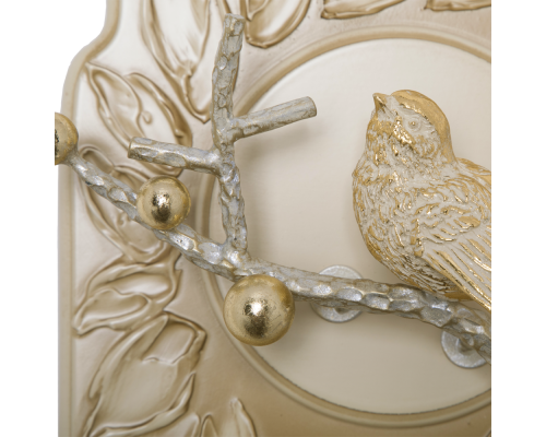 доставка Полка - ключница птичка терра (мини) айвори мраморное золото