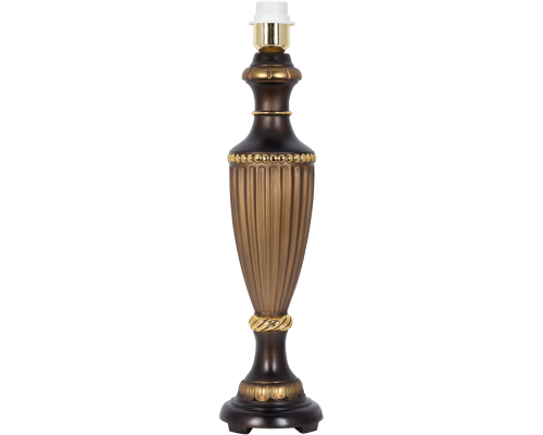 доставка Настольная лампа ваза ребристая бронза маргарита персик
