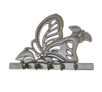 Ключница металлическая настенная бабочка AL-80-301-ANT