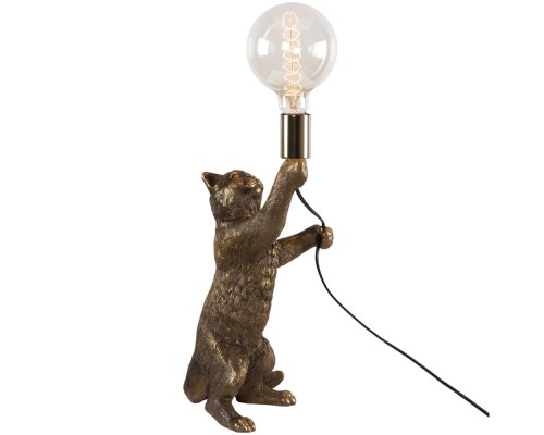 доставка Настольная лампа кот эдисон бронза