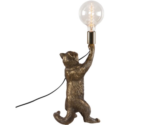 доставка Настольная лампа кот эдисон бронза