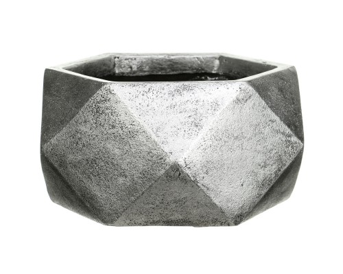 купить Dbowl30-slv кашпо геометри чаша, файберстоун, серебро, w30 l30 h15 cm