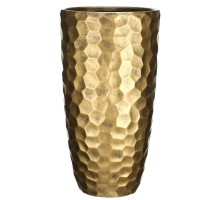 Mvase41-gld кашпо мозаик ваза, файберстоун, золото, d41.5 h77 cm