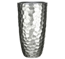 Mvase41-slv кашпо мозаик ваза, файберстоун, серебро, d41.5 h77 cm