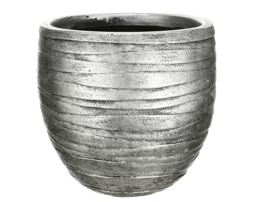 заказать Rowr27-slv кашпо роу круглое, файберстоун, серебро, d27 h25.5 cm