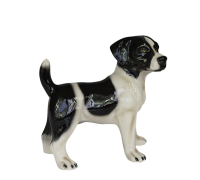 Статуэтка собаки породы джек рассел бело-черный CB-558-BN