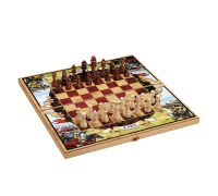Подарочный набор игр шахматы, нарды, шашки с доской  куликовская битва SA-SH-039