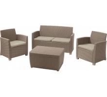 Комплект corona set with cushion box капучино (corona lounge set) капучино