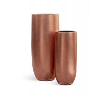 Кашпо treez effectory - серия metall высокий округлый конус - розовая медь 72 см