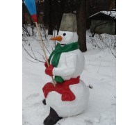 Декоративная фигура снеговик большо 80х150см