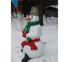 Декоративная фигура снеговик малый 60х130см